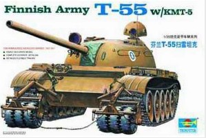 Tr00341 Finnish Army T-55 w/ kmt-5 miinatelat