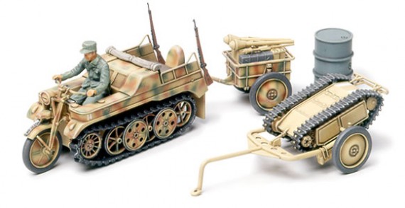 Ta32502 Kettenkraftrad w/Infantry Cart & Goliath Vehicle