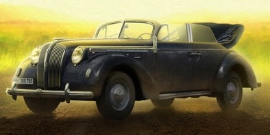 ICM35471 Admiral Cabriolet WWII German Staff Car w Figures