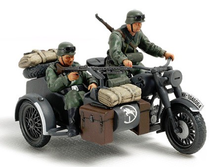 Ta32578 German Motorcycle & Sidecar