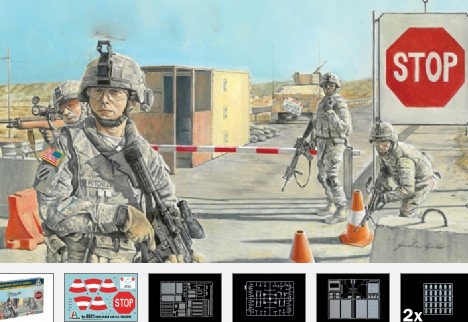 It6521 Road Block and US Soldiers