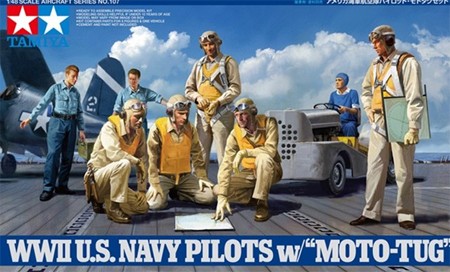 Ta61107 WWII U.S. Navy Pilots w/Moto Tug