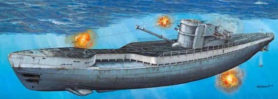 Re05133 German Submarine Type IX C/40 (U190)