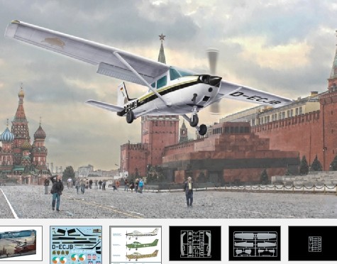 It2764 Cessna 172 Skyhawk ’Landing Red Square’