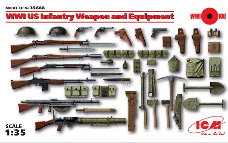ICM35688 WWI US Infantry Weapon and Equipment