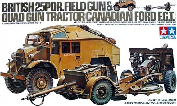 Ta35044 British 25PDR. Field Gun & Quad Gun Tractor