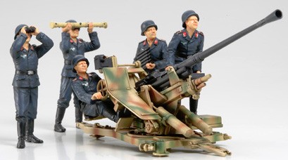 Ta35302 German 3.7cm Flak 37 Anti-Aircraft Gun w/Crew