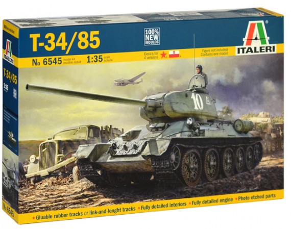 It6545 T-34/85 Soviet Tank w Interior