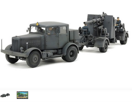 Ta37027 German Heavy Tractor SS-100&88mm Gun