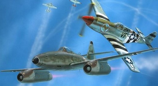 Re03711 Me262 & P-51B