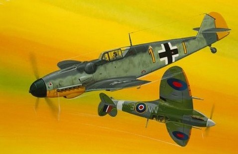 Re3710 Bf109 G-10  Spitfire Mk.V