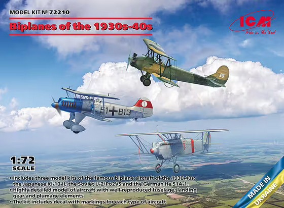 Icm72210 Biplanes 1930s-40s